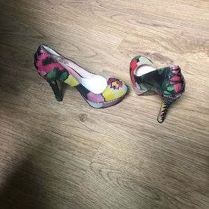 Betsey Johnson floral heels